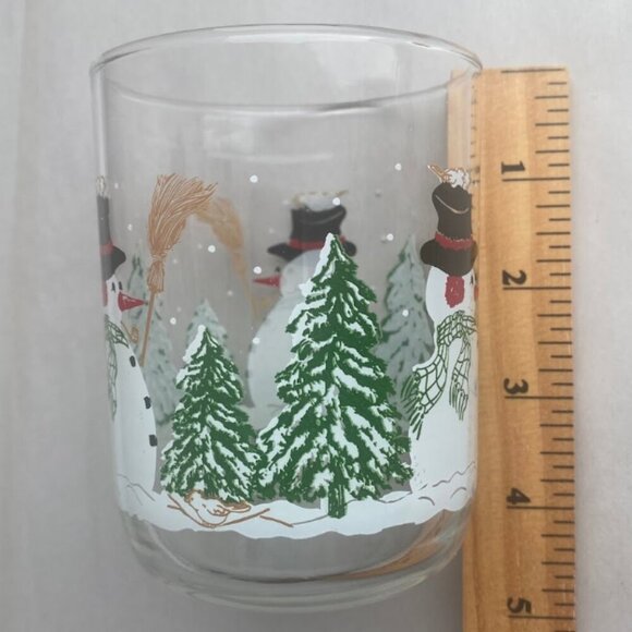 Vintage Libbey Snowman Christmas Glasses Tumbler Highball Set Of 4 Holiday - Picture 3 of 3